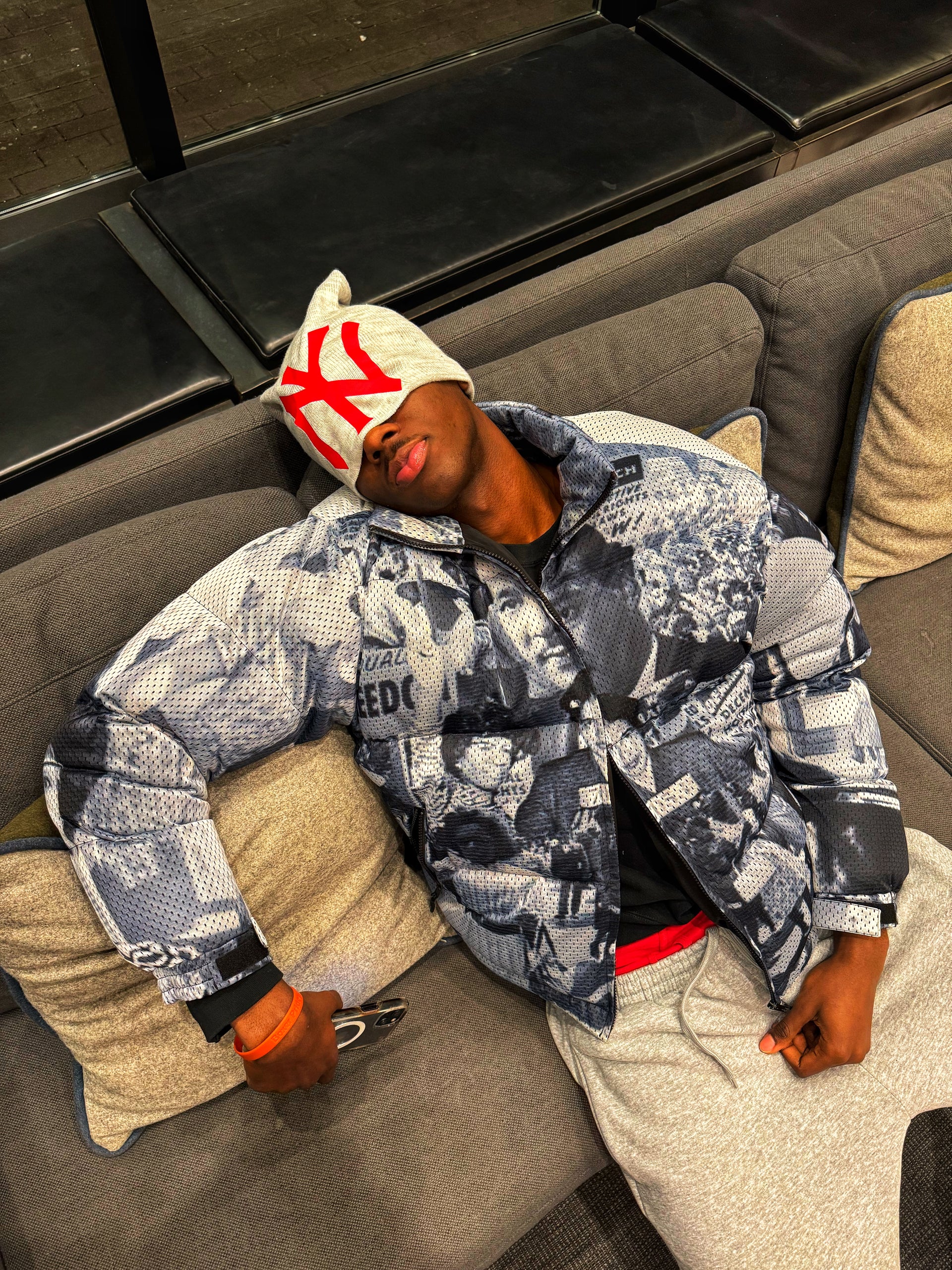 Messengers of Peace Mesh Puffer Jacket