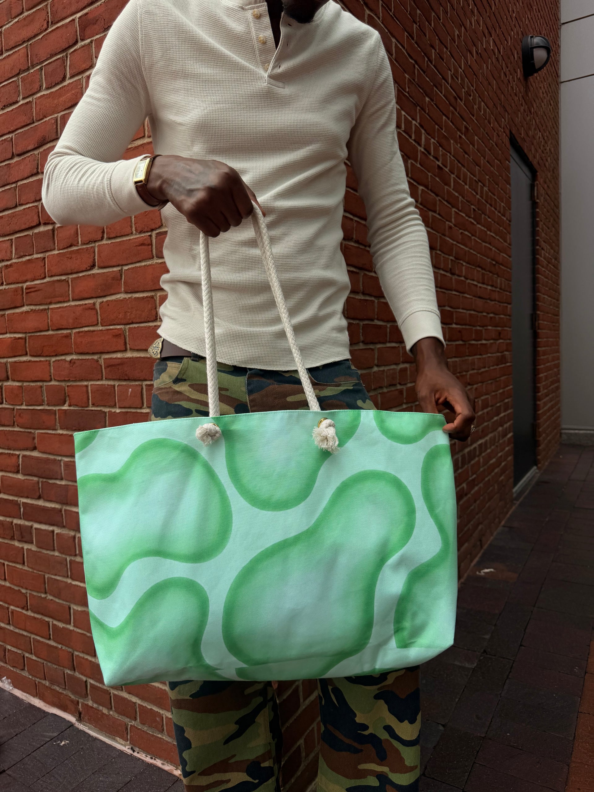 Heat Signature Oversized Mint Green Tote Bag