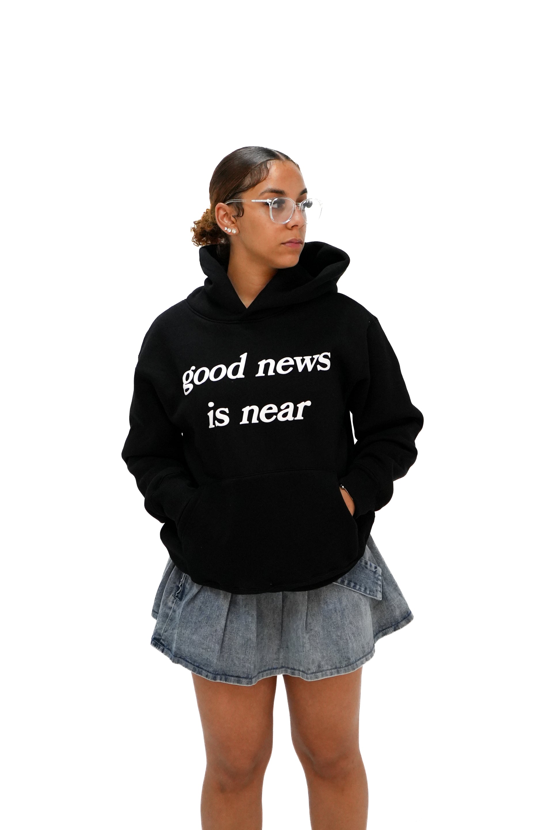 “good news is near” hoodie