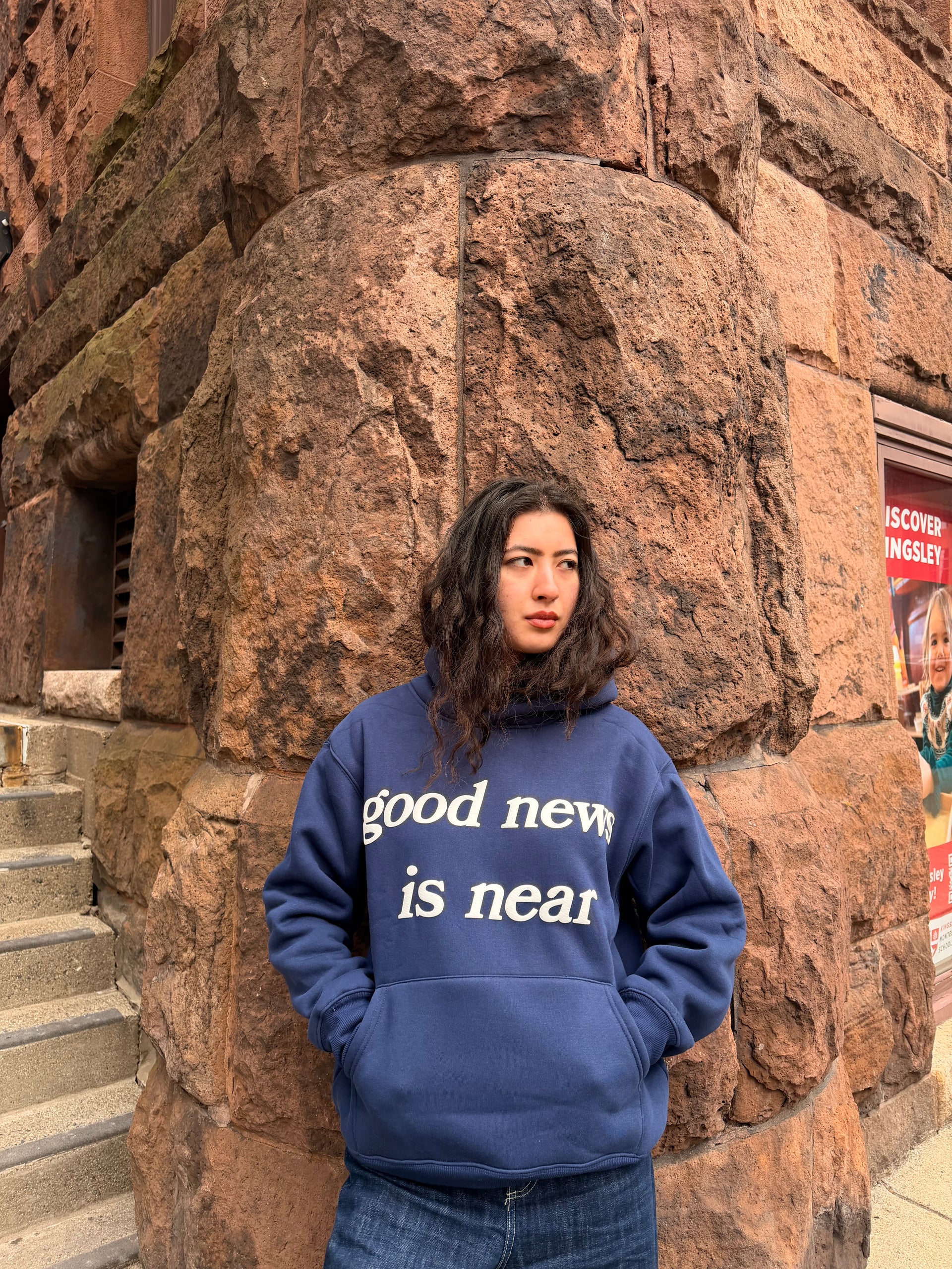 Blue good news is near hoodie