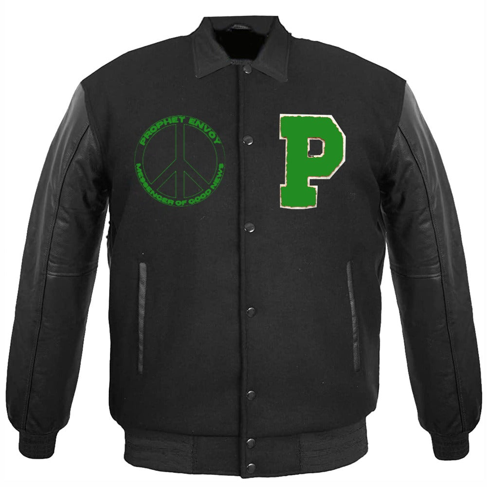 Leather MOGN Varsity Jacket
